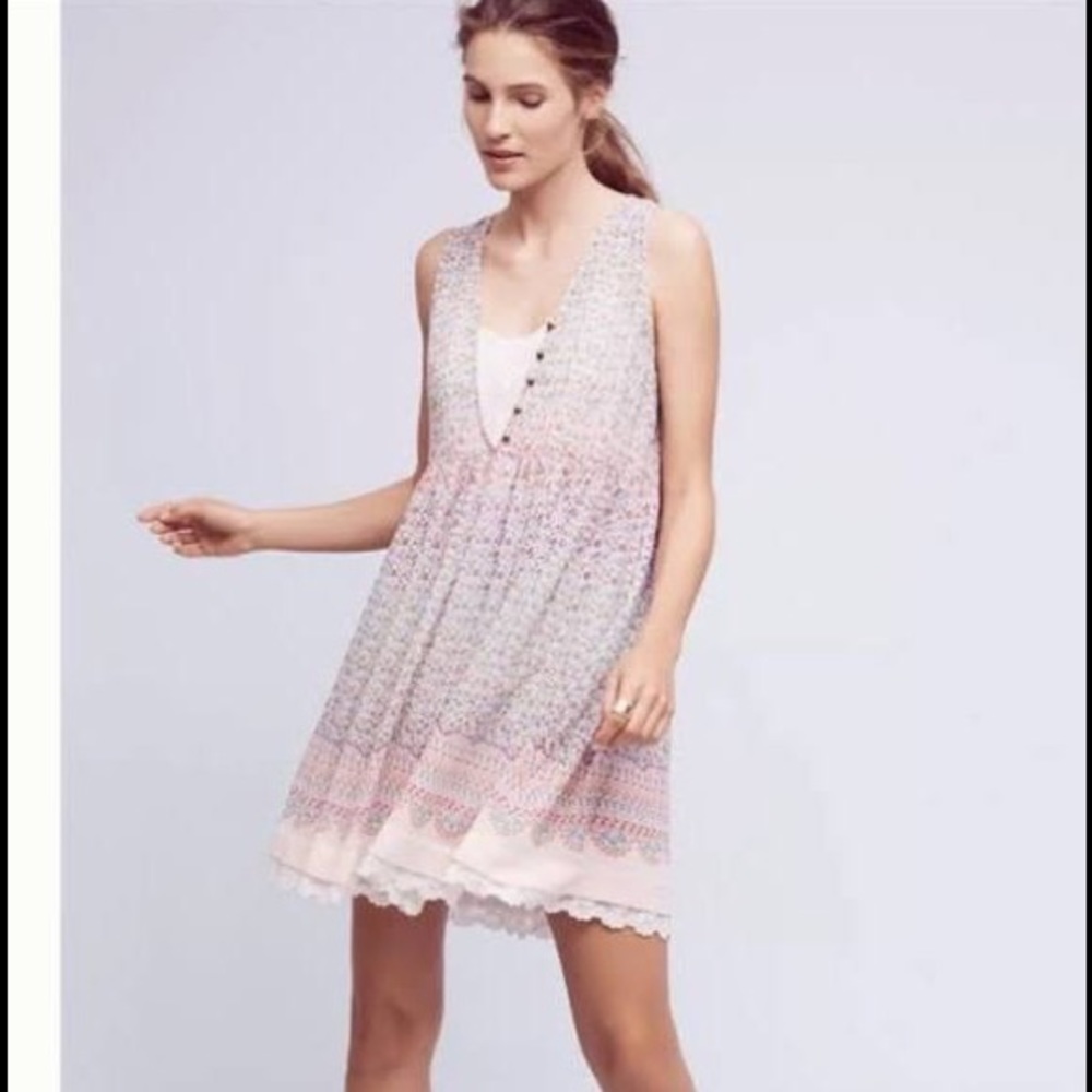 Anthropologie Maeve Violetta Floral Slip Dress